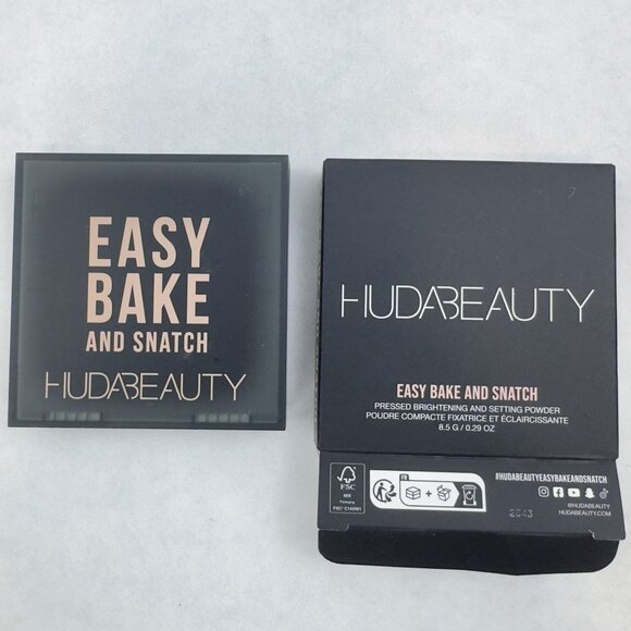 Huda Beauty Easy Bake & Snatch Pressed Brightening Setting Powder Peach Pie NEW - Picture 2 of 10